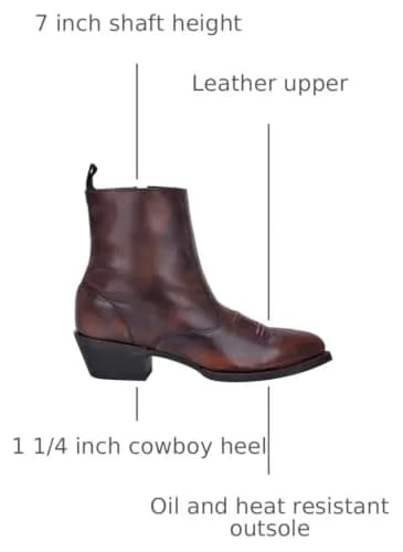 Laredo Fletcher Pointed Toe Pull On Casual Boots Ankle - Brown - Size 9 D | Classic Western Style with Leather & Orthotic Support thumbnail 2