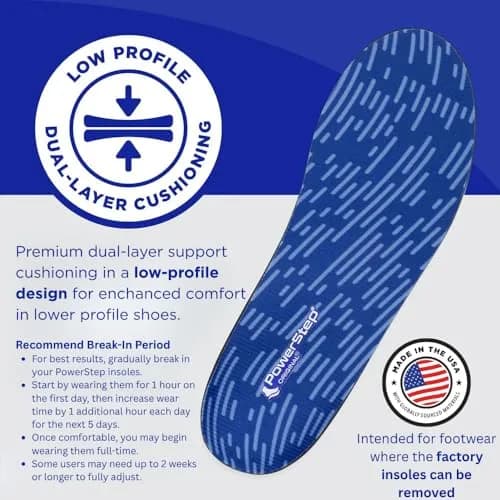 PowerStep Original Insoles, Arch Support Orthotics, Men’s 11-11.5 | Foot & Arch Pain Relief thumbnail 4