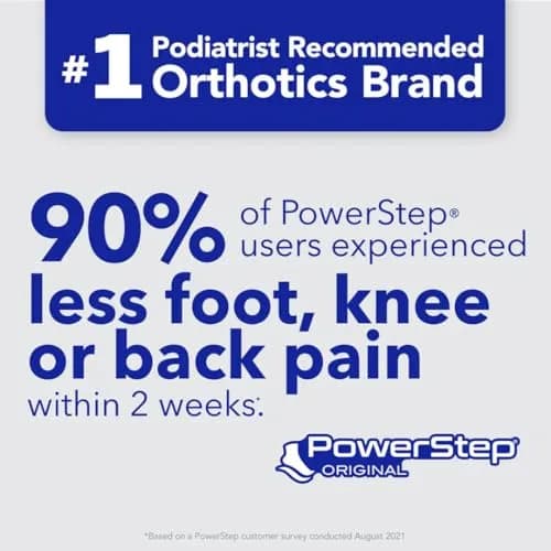 PowerStep Original Insoles | Foot & Arch Support for Plantar Fasciitis & Mild Pronation (Men's 9-9.5, Women's 11-11.5) thumbnail 5