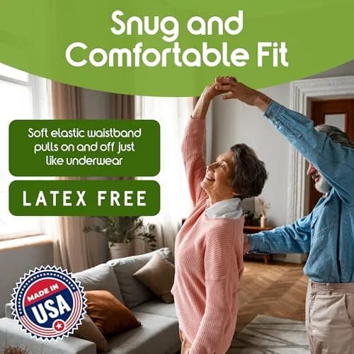 Inspire Protective Underwear for Men and Women | Adult Diapers for Bowel Incontinence | Disposable Underwear for Women and Men - 4 Bags of 18 | 72 Total (Large) thumbnail 6