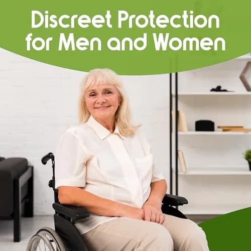 Inspire Protective Underwear for Men and Women | Adult Diapers for Bowel Incontinence | Disposable Underwear for Women and Men - 4 Bags of 18 | 72 Total (Large) thumbnail 7