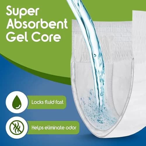 Inspire Protective Underwear for Men and Women | Adult Diapers for Bowel Incontinence | Disposable Underwear for Women and Men - 4 Bags of 18 | 72 Total (Large) thumbnail 3