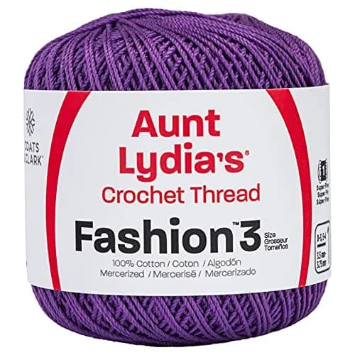 Red Heart Aunt Lydia's Fashion Crochet Cotton Size 3 | Premium Merc Cotton for Fashion & Accessories thumbnail 1
