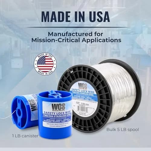 WCS .041 Stainless Steel Safety Lock Wire 221 ft (67.36 m) | NASM20995C Compliant for Aircraft & Industrial Use thumbnail 6