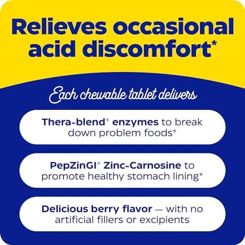 Enzymedica Acid Soothe Chewable Supplement for Women & Men - 30 Tablets | Supports Digestive Comfort & Heartburn Relief thumbnail 6