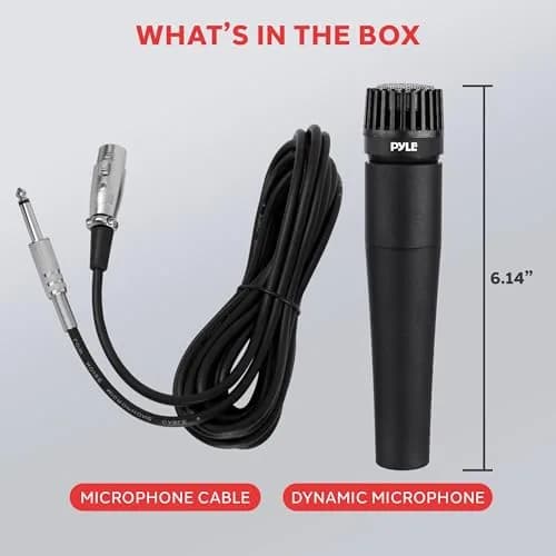 PylePro Dynamic Handheld Microphone | Unidirectional Vocal Mic with Built-in Pop Filter (6.14" x 1.24") thumbnail 7