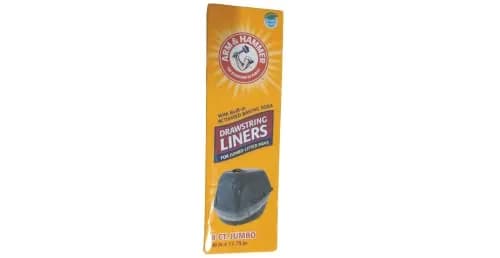 ARM & HAMMER Jumbo Drawstring Litter Pan Liners | Odor-Neutralizing Plastic Bags for Cats thumbnail 1