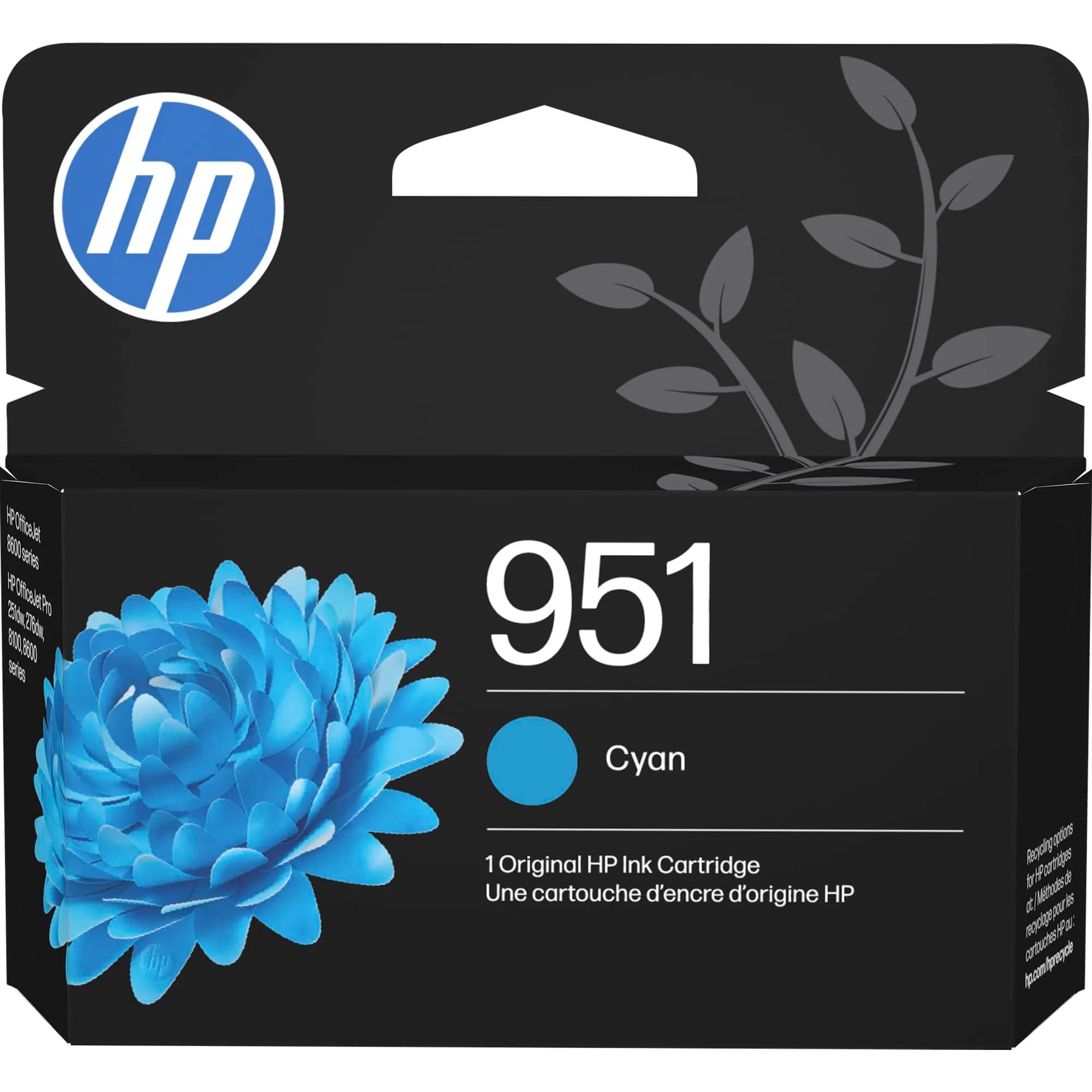HP 951 Cyan Ink Cartridge | 535 Pages Yield | Genuine Ink - main product image