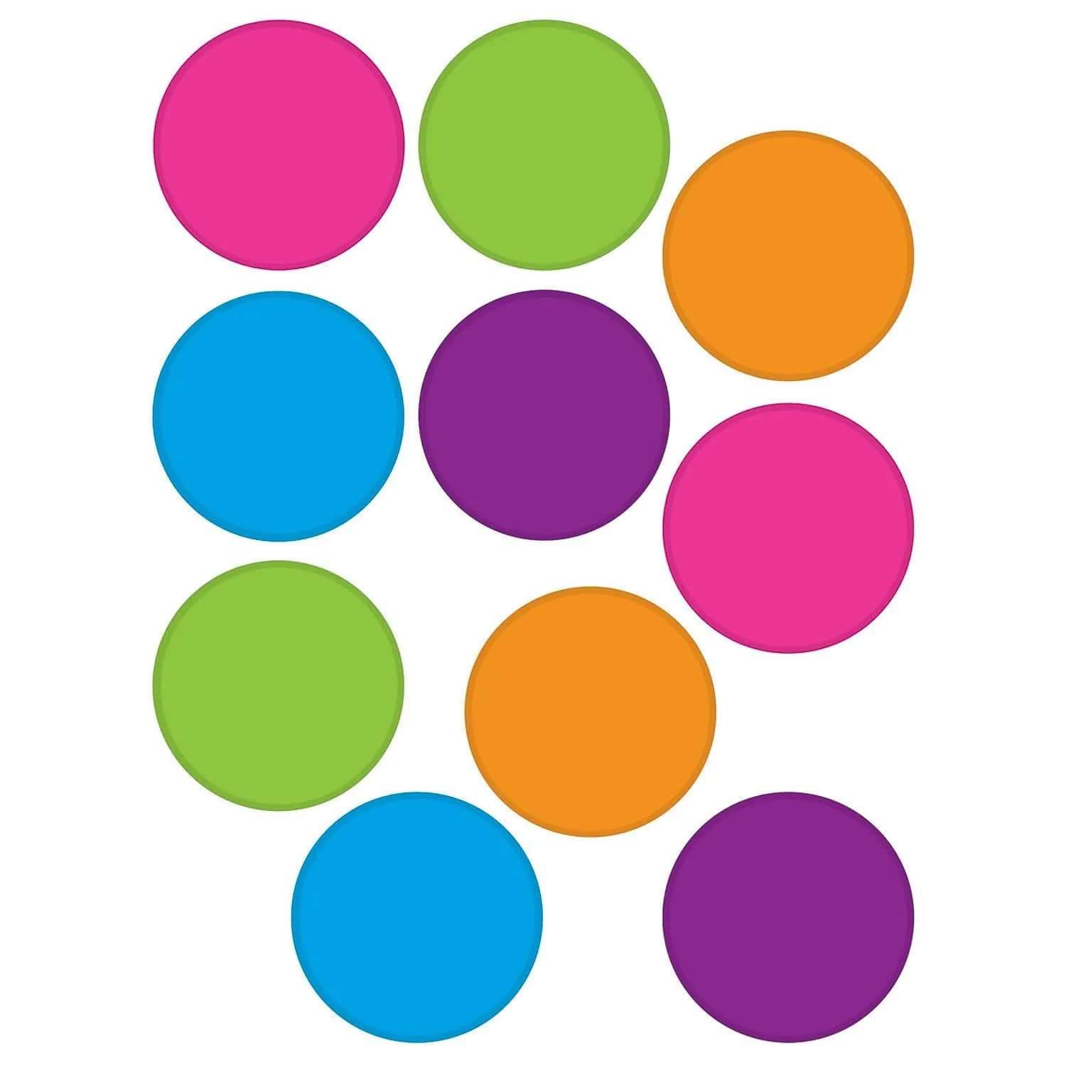 Teacher Created Resources Bright Colors Circles Accents 6" (15.24 cm) | Classroom Wall & Bin Decor - main product image