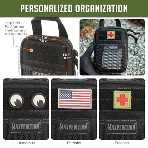 Maxpedition Mini Pocket Organizer Black | Tactical Utility Pouch with MOLLE Attachment thumbnail 5