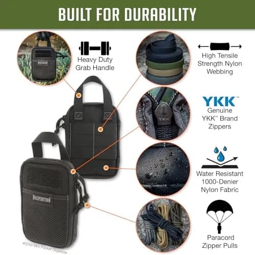 Maxpedition Mini Pocket Organizer Black | Tactical Utility Pouch with MOLLE Attachment thumbnail 3