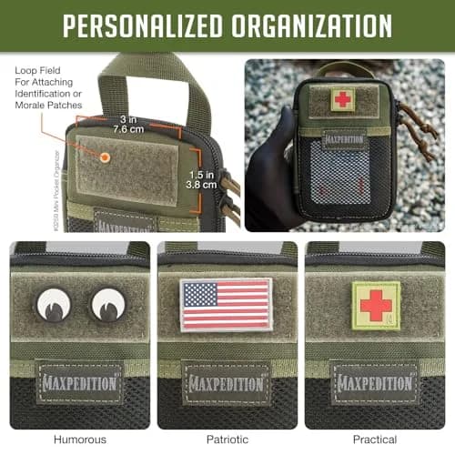 Maxpedition Mini Pocket Organizer OD Green | Tactical EDC Pouch for Cargo Pocket & MOLLE Gear thumbnail 6