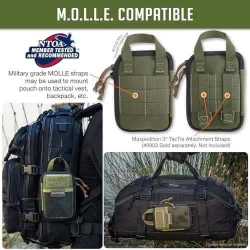 Maxpedition Mini Pocket Organizer OD Green | Tactical EDC Pouch for Cargo Pocket & MOLLE Gear thumbnail 7