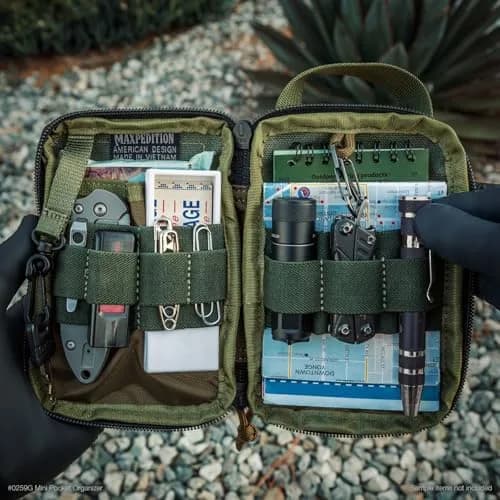 Maxpedition Mini Pocket Organizer OD Green | Tactical EDC Pouch for Cargo Pocket & MOLLE Gear thumbnail 8