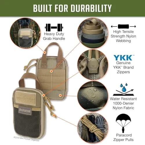 Maxpedition Mini Pocket Organizer Khaki 15.24cm (6in) | EDC Pouch for Tools & Essentials thumbnail 3