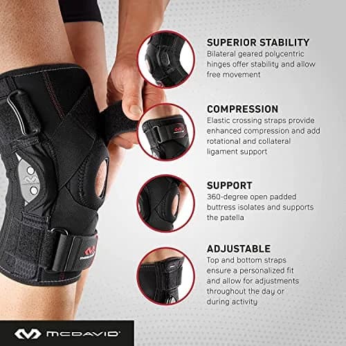 McDavid 429X Meniscus and Ligament Knee Brace XL | Hinged Support for Injury Prevention & Pain Relief thumbnail 3