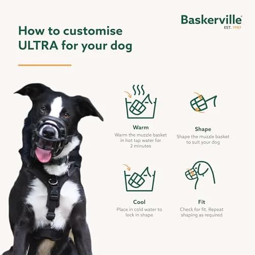 Baskerville ULTRA Dog Muzzle Size 2 | Humane Fit for Small & Medium Dogs thumbnail 4