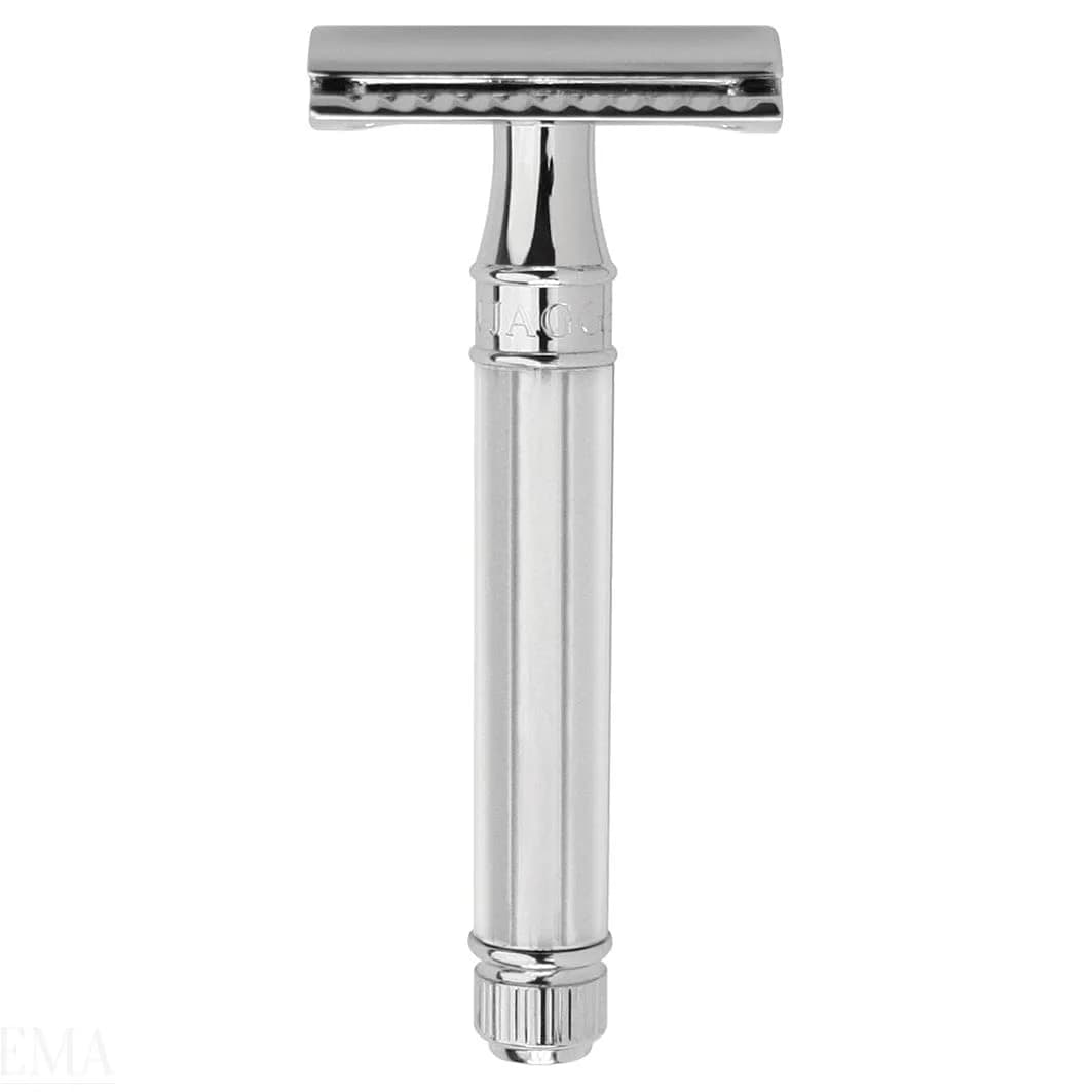 Edwin Jagger Double Edge Safety Razor, Regular Handle, Chrome Octagonal, 1 Count (2.54 cm x 5.08 cm x 15.75 cm) - main product image