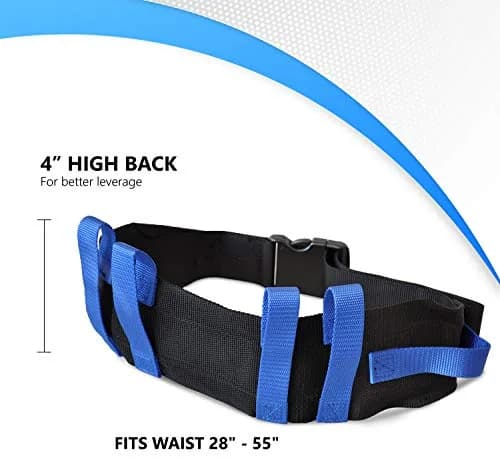 NYOrtho Gait Belt with 6 Handles & Easy Buckle - 275lb Capacity, 28-55" Waist | Patient Transfer & Ambulation Aid thumbnail 3
