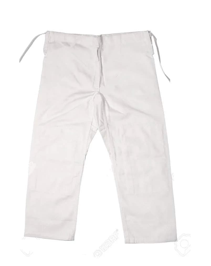 Proforce Gladiator Judo Pants - White - Size 7 | 100% Cotton, Reinforced Stitching, Mid Rise, Wide Leg, Light Wash - main product image