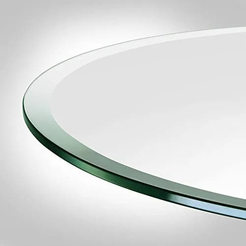 Dulles Glass 24 inch Round Glass Table Top - Tempered - 1/4" Thick Glass Surface, Safe Beveled Edge, Multipurpose for Dining, Patio, Coffee & End Table thumbnail 3