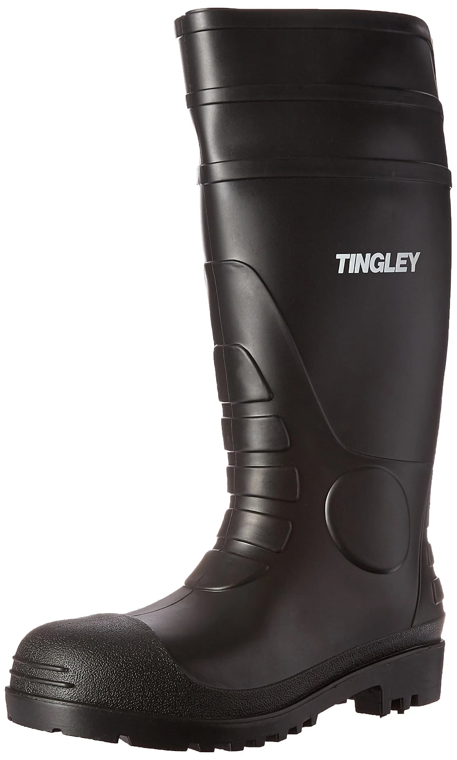 Tingley Men's Economy PVC Knee Boot, Black, 4 US (35.56 cm Shaft Circumference)