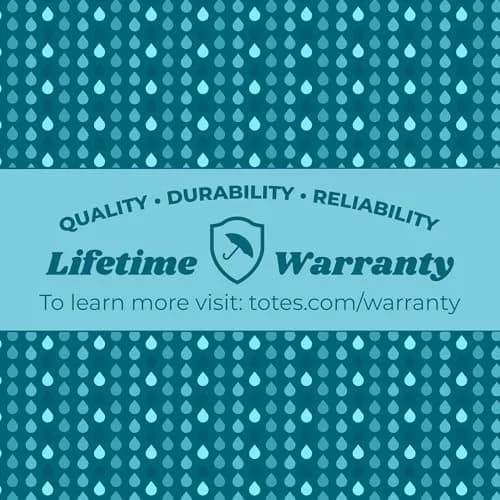 Totes Auto Open Water Repellent Stick Umbrella with Classic Wood J Hook Handle | 122 cm (48") Arc thumbnail 7