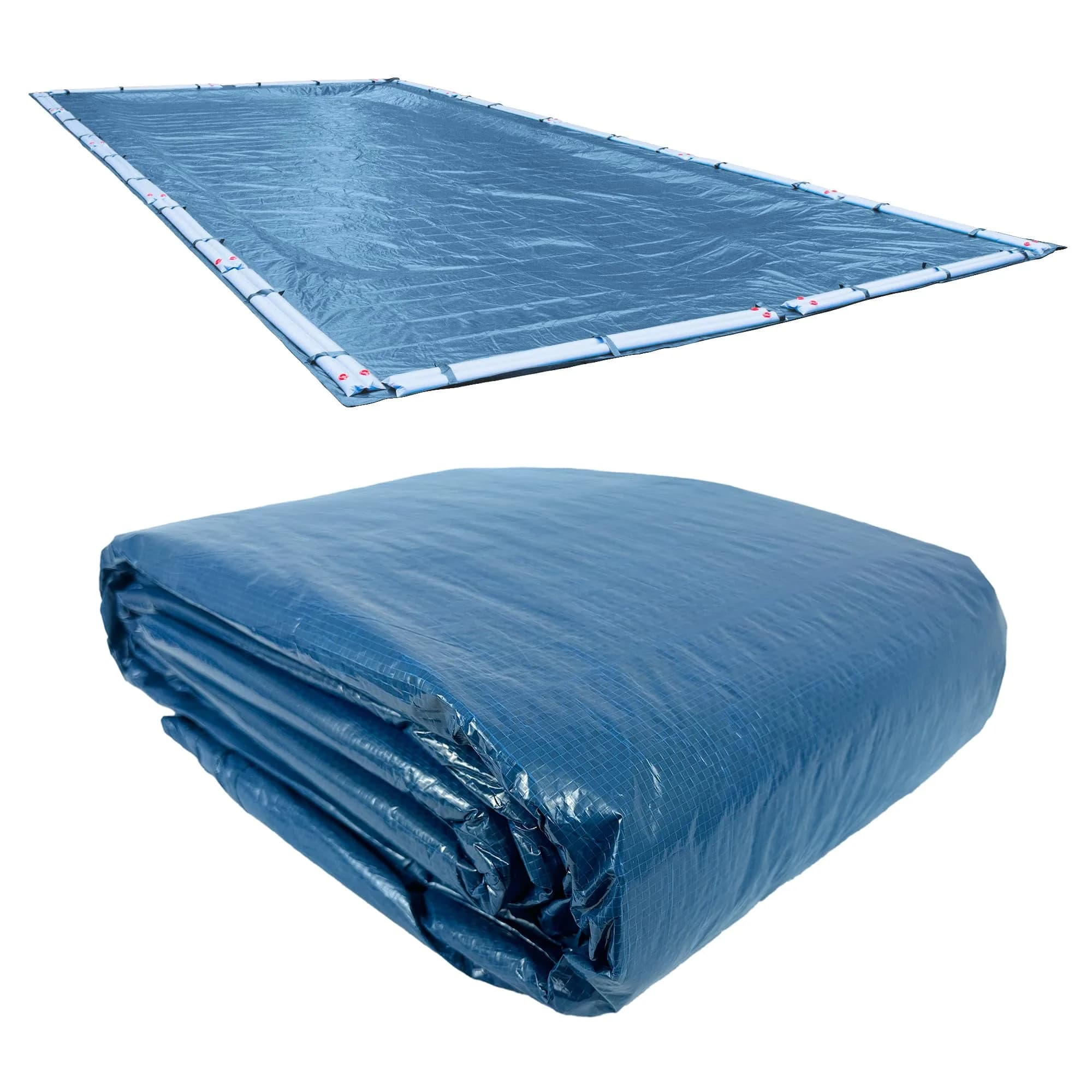 Robelle Heavy Duty Super Winter Pool Cover 55' x 35' (16.76m x 10.67m) | Protects Inground Pools from Winter Elements — Blue