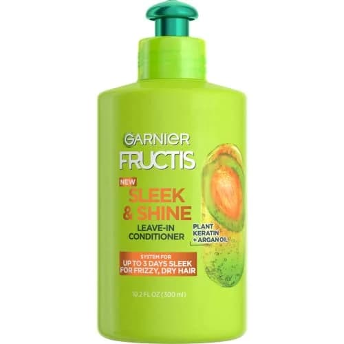 Garnier Fructis Sleek & Shine Leave-In Conditioner Cream 299ml (10.2 Fl Oz) | Controls Frizz for Dry Hair thumbnail 1