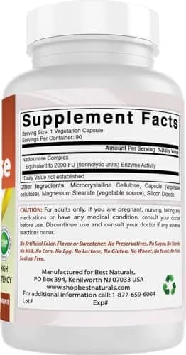Best Naturals Nattokinase 2000 FU 100 Mg | Circulatory Support Vegetarian Capsules thumbnail 6