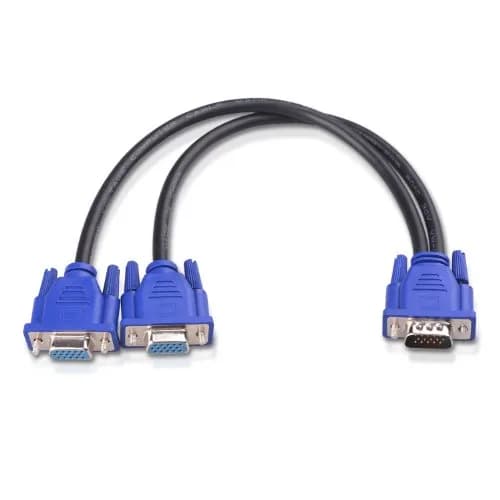 Cable Matters VGA Splitter Cable, 1ft, Supports 1080P, Dual Display Mirror, Durable Copper Construction thumbnail 1