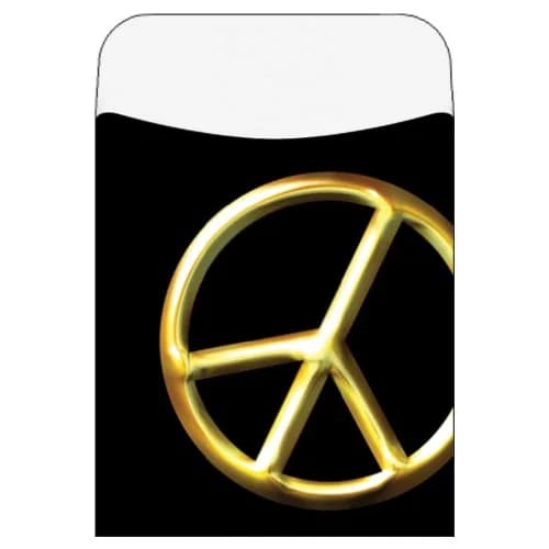Barker Creek Peel & Stick Library Pockets, Peace, 3-1/2" x 5-1/8" | Holds Standard Index Cards thumbnail 1