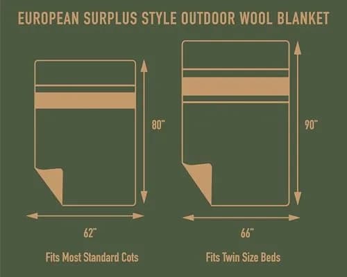 Rothco European Surplus Style Wool Blanket 157cm x 203cm (62" x 80") | Heavyweight Warmth for All Seasons thumbnail 3