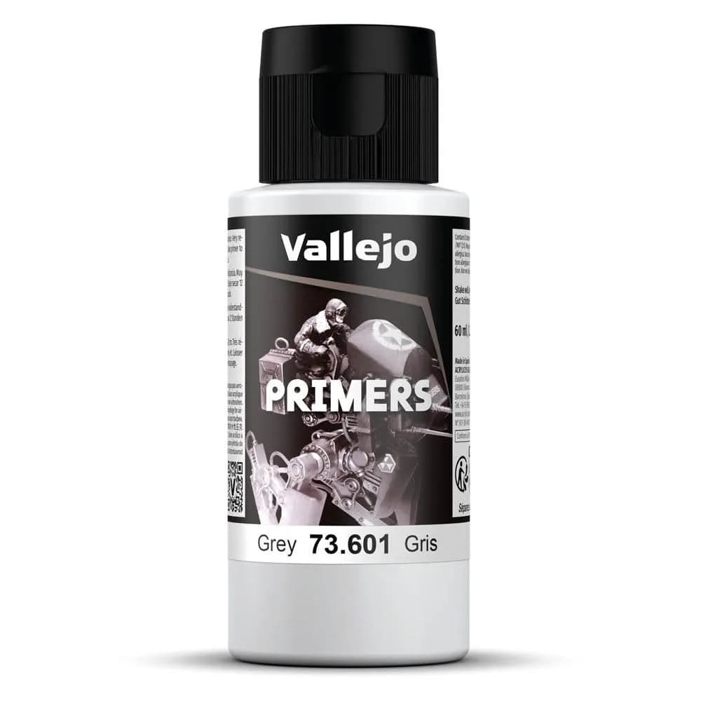 Vallejo Grey Acrylic Surface Primer 60 ml (2.02 fl.oz.) | Fast Drying Matte Finish for Models - main product image