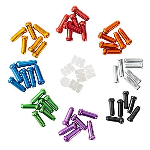 HZJD Bike Cable End Caps & O-Ring Set (48pcs + 6pcs) | Durable Aluminum Alloy, Multi-Coloured, Universal Fit for All Bicycles thumbnail 1