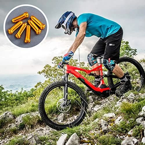HZJD Bike Cable End Caps & O-Ring Set (48pcs + 6pcs) | Durable Aluminum Alloy, Multi-Coloured, Universal Fit for All Bicycles thumbnail 4