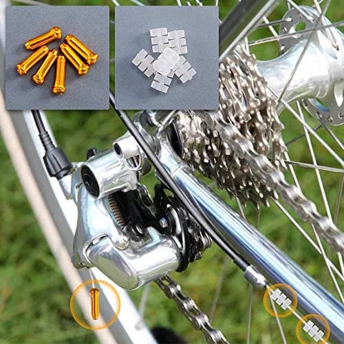 HZJD Bike Cable End Caps & O-Ring Set (48pcs + 6pcs) | Durable Aluminum Alloy, Multi-Coloured, Universal Fit for All Bicycles thumbnail 3