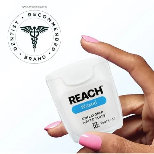 REACH Waxed Dental Floss, Unflavored, 165 ft (49.5 m) | Shred Resistant Plaque Remover thumbnail 5