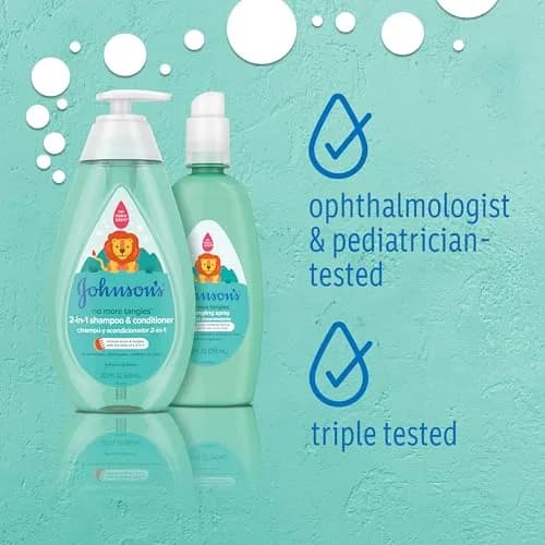 Johnson's No More Tangles Detangling Spray for Kids 296ml (10 fl. oz) | Hypoallergenic & Paraben-Free Formula thumbnail 2