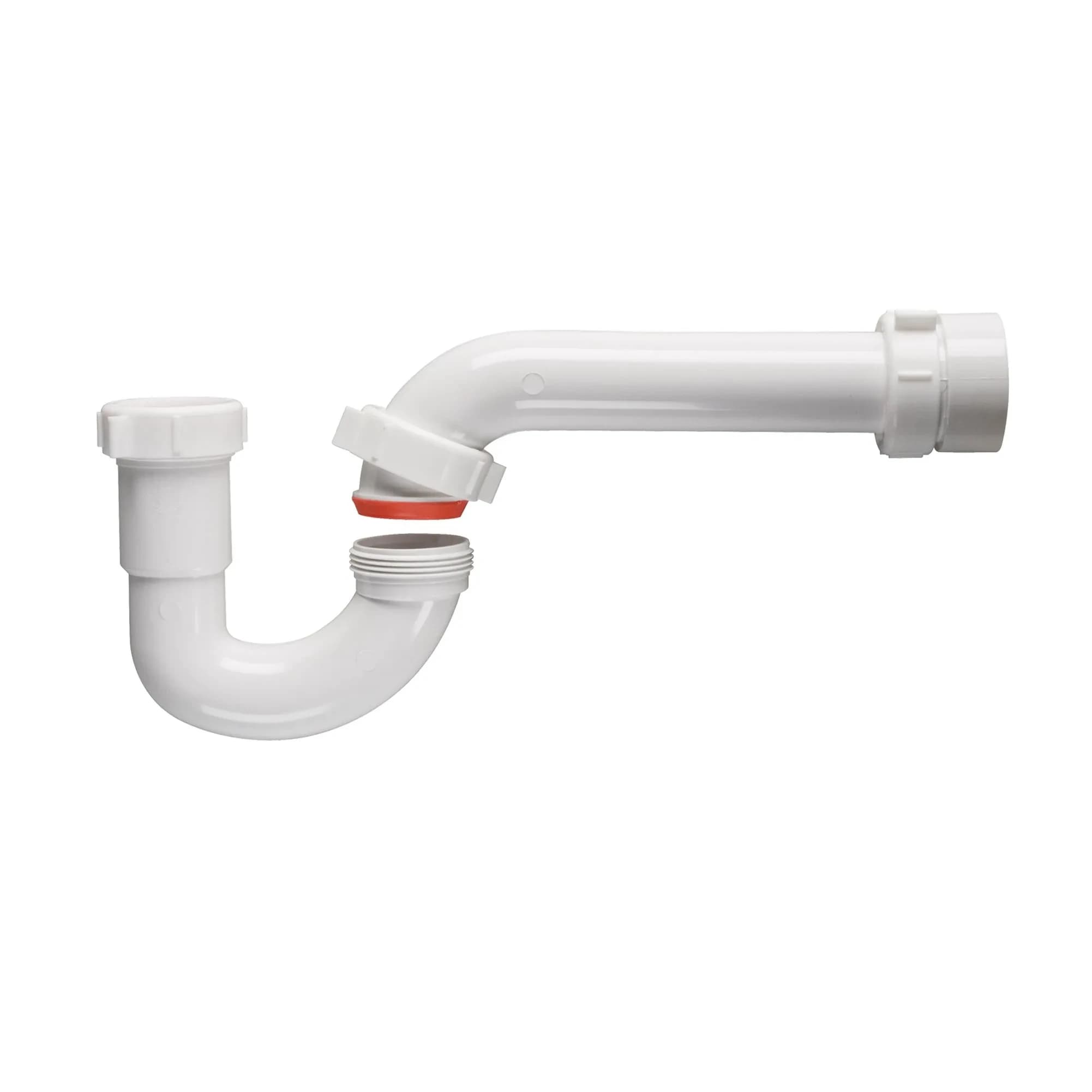Keeney White Polypropylene P-Trap with PVC Adaptor 15.2 cm (6 in) | Prevents Toxic Gases