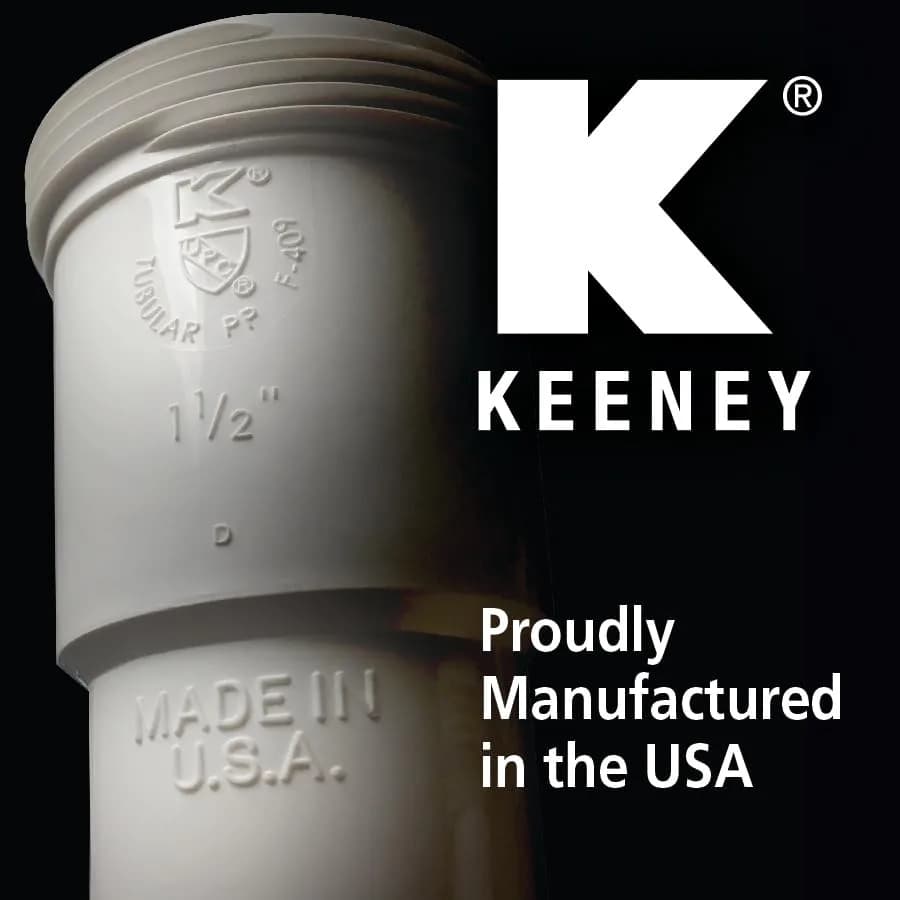 Keeney White Polypropylene P-Trap with PVC Adaptor 15.2 cm (6 in) | Prevents Toxic Gases thumbnail 7