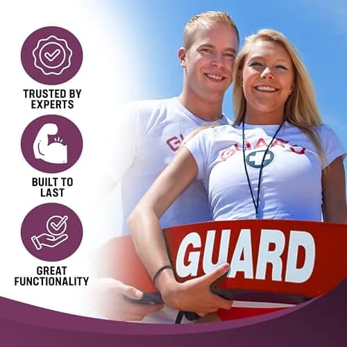 Kemp USA 40-Inch Lifeguard Rescue Tube Red with Reinforced Strap and Reach Assist Loop | Professional Water Safety Flotation Device thumbnail 4