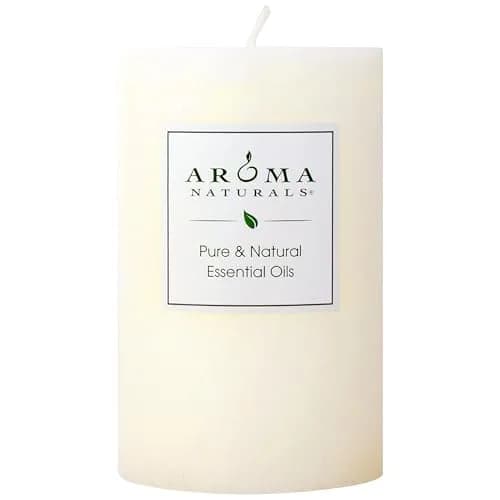 Aroma Naturals Orange, Clove & Cinnamon Pillar Candle 6.35cm x 10.16cm | Natural Essential Oil Scented thumbnail 1