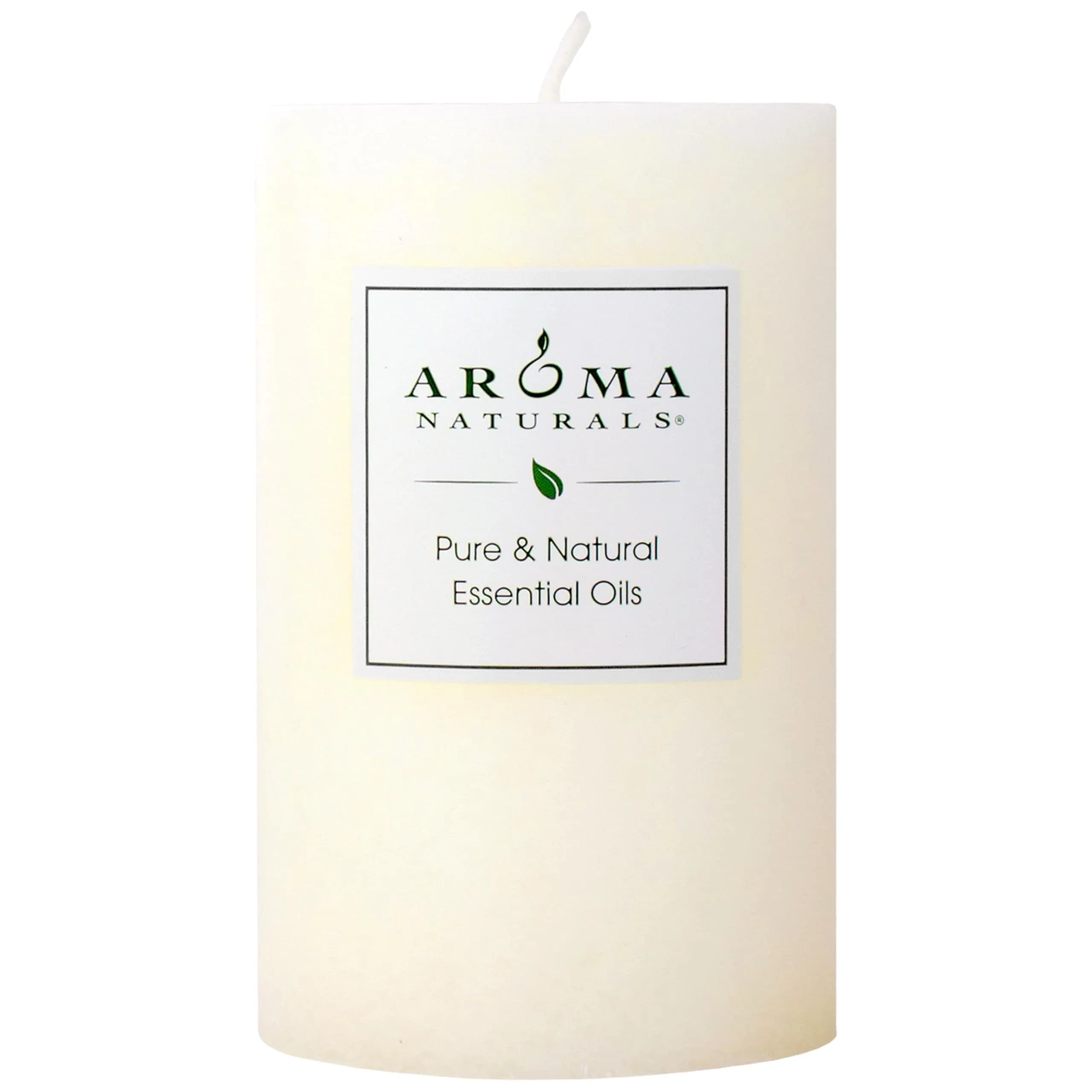 Aroma Naturals Orange, Clove & Cinnamon Pillar Candle 6.35cm x 10.16cm | Natural Essential Oil Scented