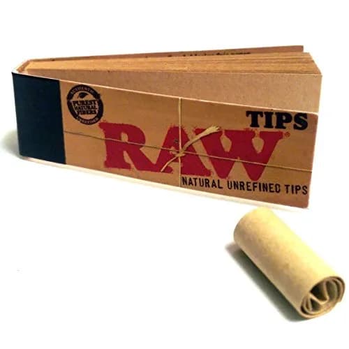 RAW Unbleached Filter Tips 10 Pack | 500 Tips for Smooth Rolling in India thumbnail 1