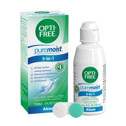 Opti-Free Puremoist Multi-Purpose Contact Lens Solution 296ml (10 Fl Oz) | Doctor Recommended for All-Day Comfort thumbnail 1