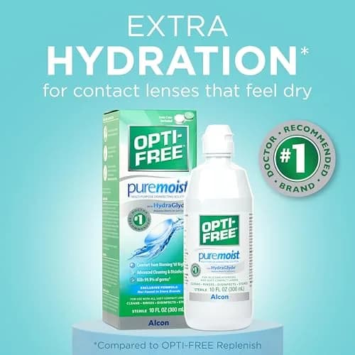 Opti-Free Puremoist Contact Lens Rewetting Drops 12 mL (0.4 Fl Oz) | for All Soft Lenses thumbnail 4