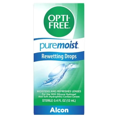 Opti-Free Puremoist Contact Lens Rewetting Drops 12 mL (0.4 Fl Oz) | for All Soft Lenses thumbnail 6