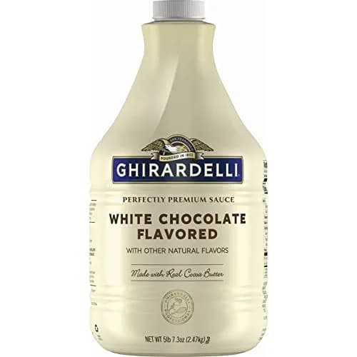 Ghirardelli White Chocolate Flavored Sauce 2.47 kg (87.3 Fl Oz) | Rich Creamy Dessert Topping for Coffee & Desserts thumbnail 1