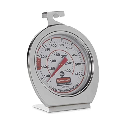 Rubbermaid Commercial Products Stainless Steel Oven Thermometer 60-580°F (20-300°C) | NSF Certified thumbnail 1